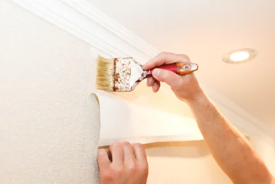 Pose de papier peint à Haut-de-Bosdarros — revêtements muraux et toiles de verre